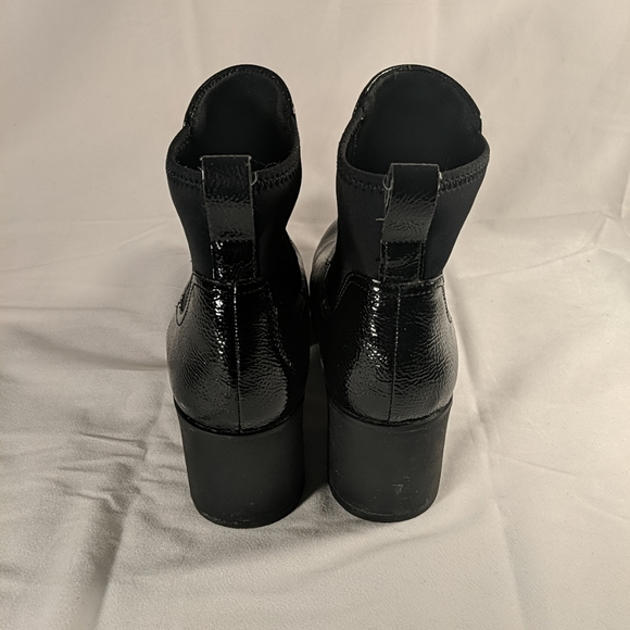 Aldo Patent Textured Faux Leather Heeled Booties Boots Black Women's US 10 3" - Picture 4 of 13
